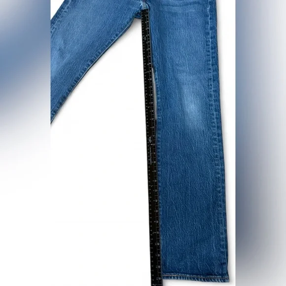 Levi's 501 Mens original fit blue jeans w32 L34 - Picture 6 of 6